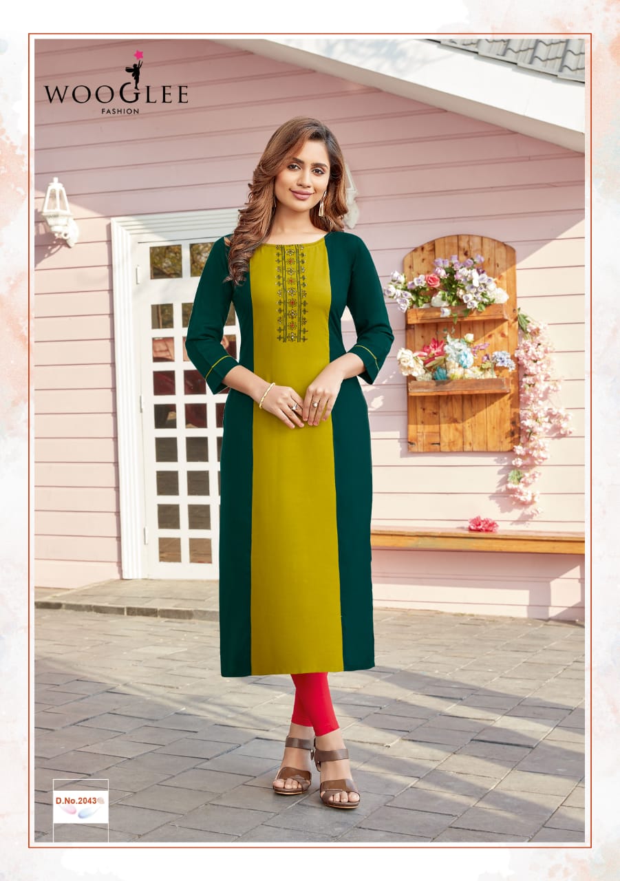 Wooglee Barbella 6 Latest Long casule Wear Designer Kurtis Collection